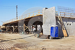 Bridge Construction with Porta Potty