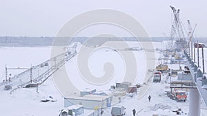 Bridge Construction Site above Arctic Circle