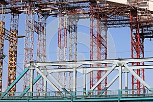 Bridge construction site