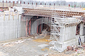 Bridge construction site