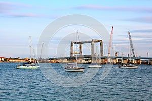 Bridge construction in St. Augustine, Florida