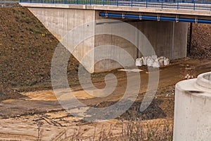 Bridge construction at A 44 to Duesseldorf.