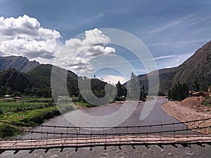 Bridge crossing river