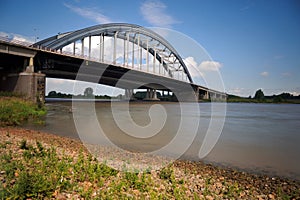 Bridge crossing river Lek