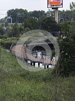 Bridge with Cyclists