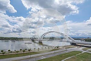 Bridge on Danube river in Serbia