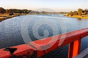 Sunset in the bridge photo