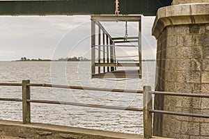 Bridge Detail View ar Santa Lucia River in Montevideo Uruguay