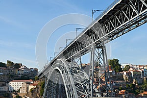 The bridge Dom LuÃ­s I in Porto. Portugal