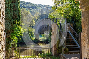 Bridge Eiserner Steg over the river Glan in Meisenheim