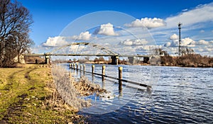 Bridge and empty marina