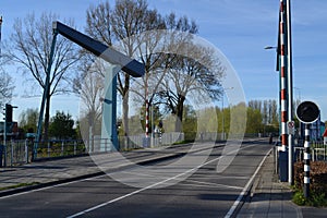 Bridge at the end of river Oude IJssel