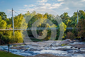 Bridge at the Falls Park on the Reedy, in Greenville, South Carolina.