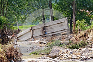 Bridge after flooding