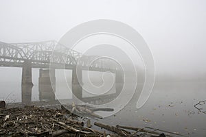 Bridge in fog