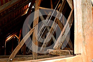 Bridge of the fortified medieval church in the village Veseud, Zied, Transylvania