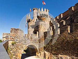 Bridge and gate of the Templar Castle in Ponferrada photo