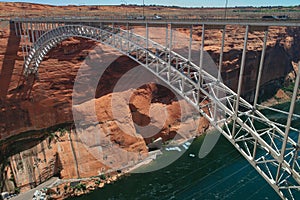 Bridge at Glen Canyon Dam near Page, Arizona