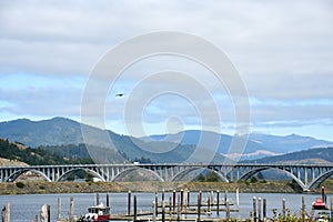 Bridge at Gold Beach Spans Rogue River