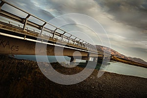 Bridge with graffiti