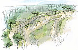 Bridge between the hills