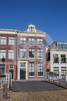 Bridge and historical house in the center of Alkmaar
