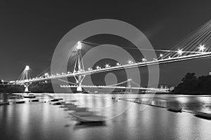 Bridge in Hong Kong at night