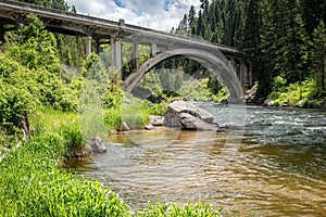 Bridge in Idaho crosses the Payette river