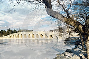 Bridge in imperial garden at Summer Palace