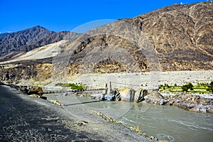 Bridge on Indus River at Chillas along Karakoram Highway