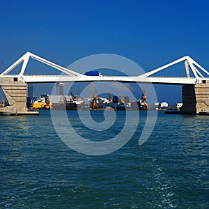 Bridge & industrial port