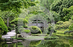 Bridge in Japanese garden