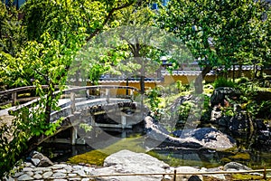 Bridge in Japanese garden, Tokyo, Japan