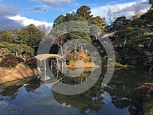 Bridge at Katsura Imperial Villa at Kyoto, Japan