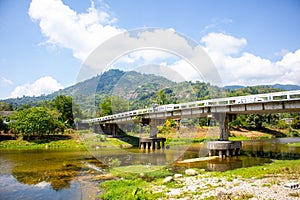 bridge Kiriwong village at Nakornsrithammarat Thailand