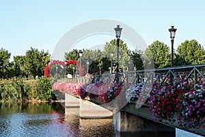 Bridge of Kisses in Comana adventure park, Romania