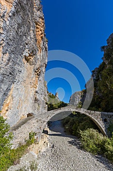 Bridge of kokoris noutsos with blue sky and rock