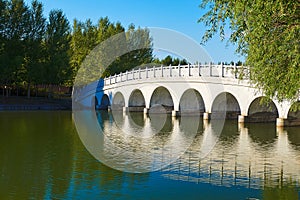 The bridge and lake