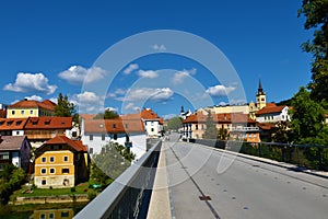 Bridge leading into the old town of Novo Mesto, Dolenjska photo