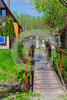 A bridge leading to an inn