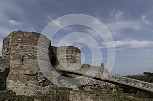 Bridge leading to the ruins of Beeston Castle
