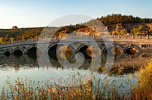 Bridge at Lingyan Temple at Datong Yungang Grottoes