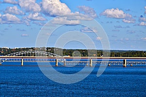 Bridge linking two Swedish islands of Stockholm Archipelago in Baltic Sea, Sweden