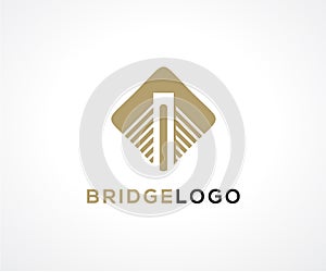 Bridge logo icon design concept, Construction logo design template