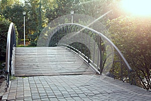 Bridge of love in the park