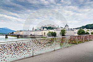 Bridge of love. Salzburg, Austria.