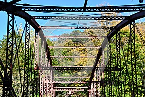 Bridge at Lovers Leap State Park in New Milford, Connecticut