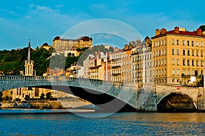 A bridge at Lyon France photo