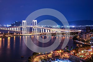 Bridge in Macau view at night