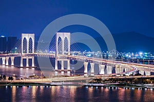 Bridge in Macau view at night